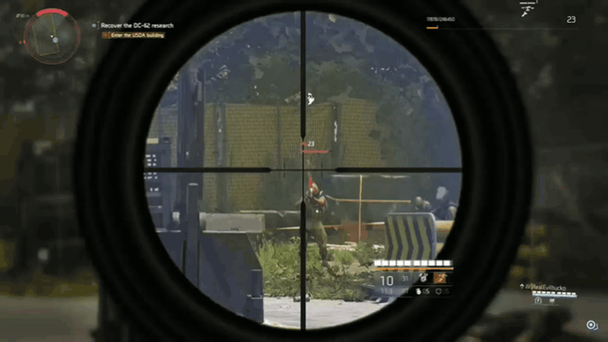 The Division Sniper Headshot Kill GIF