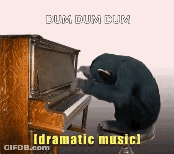 The Dramatic Piano Suspense Music GIF