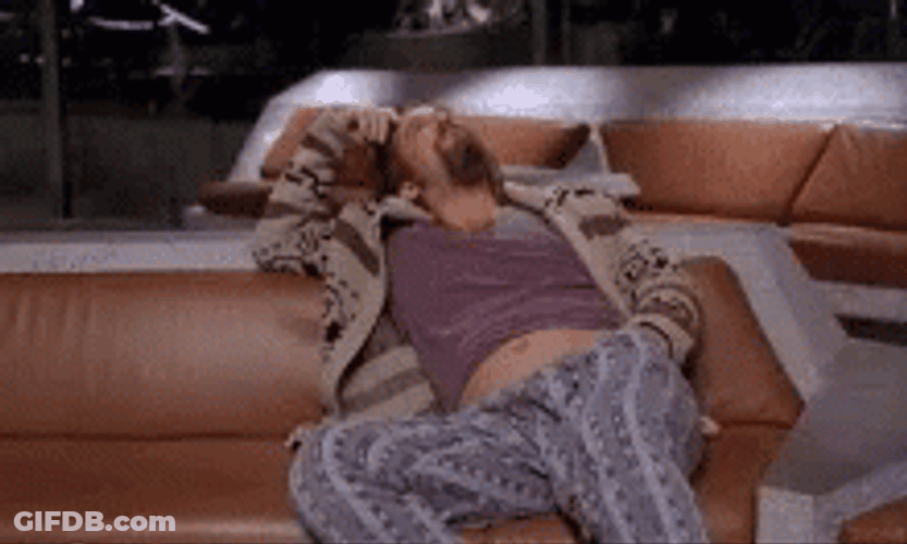 The Dude Relaxing On The Couch GIF