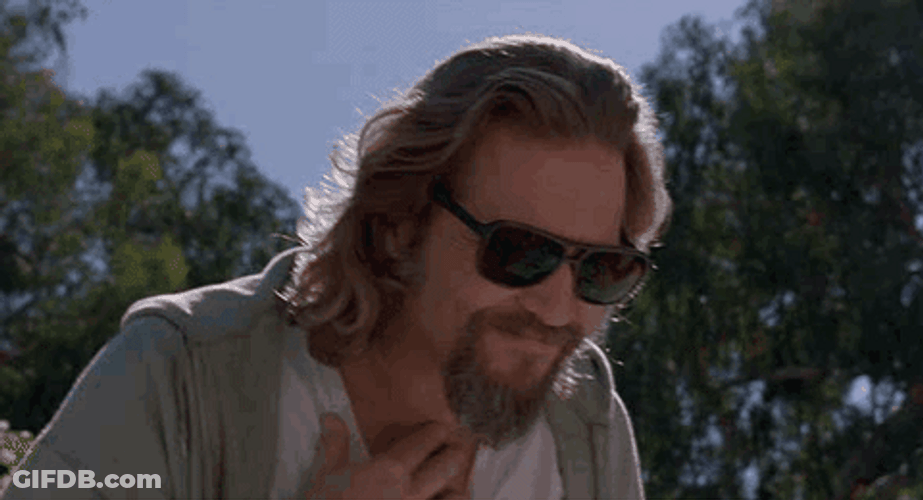 The Dude With Sunglasses Looking Down GIF