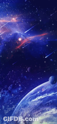 The Earth Is Surrounded By A Galaxy With A Lot Of Stars GIF