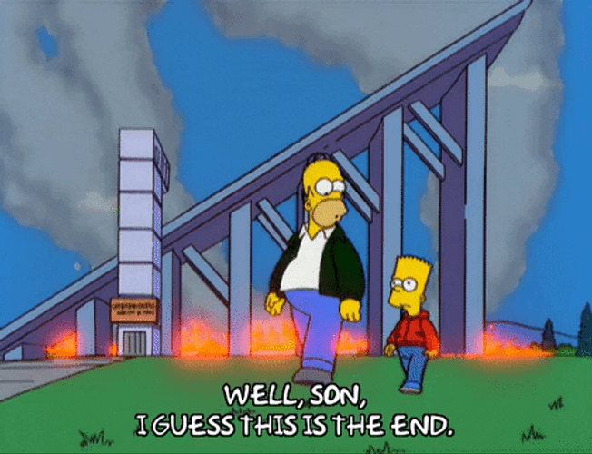 The End Homer Simpson GIF