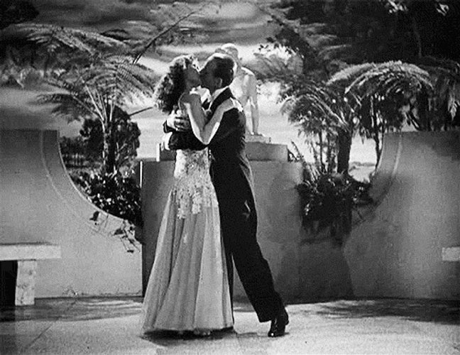 The End Old Film Couple GIF