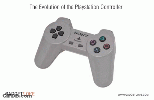 The Evolution Of PlayStation Controller GIF