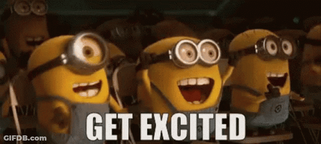 The Excitement Of Minions GIF