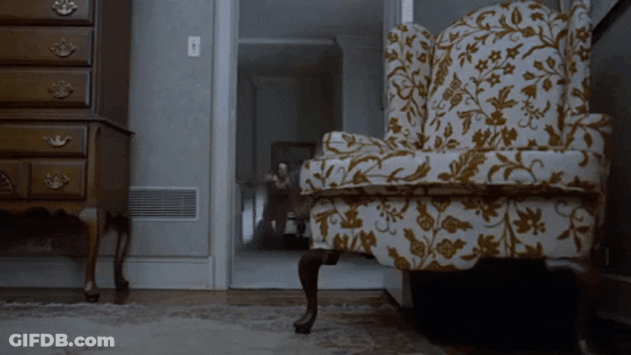 The Exorcist Ghost Slamming Door GIF