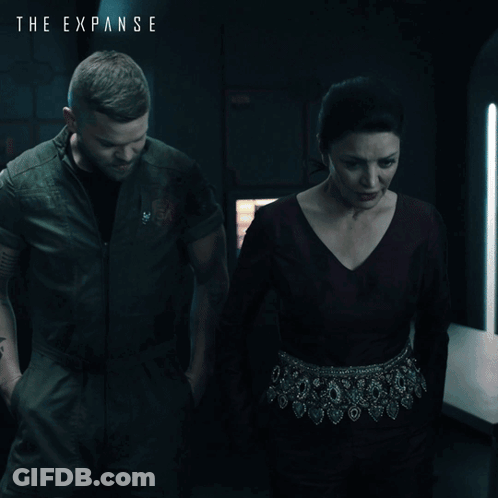 The Expanse Poster With Man And Woman GIF