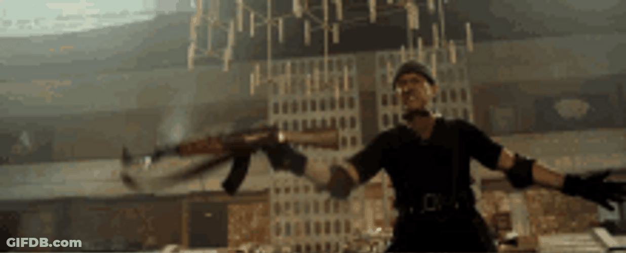 The Expendable Frantic Shooting Out GIF