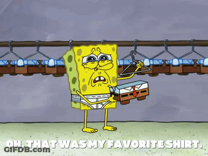 The Favorite Shirt Spongebob Crying GIF