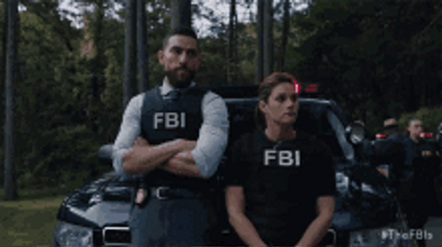 The Fbi Special Agents Waiting Police Cars Worried GIF