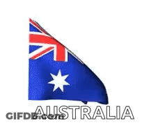 The Flag Of Australia Is Waving In The Wind GIF