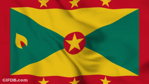 The Flag Of Grenada Has A Red Star In The Middle GIF