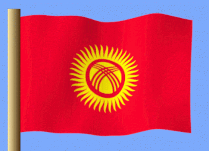 The Flag Of Kyrgyzstan GIF