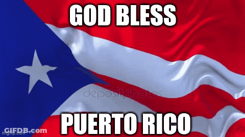 The Flag Of Puerto Rico Is Waving In The Wind GIF