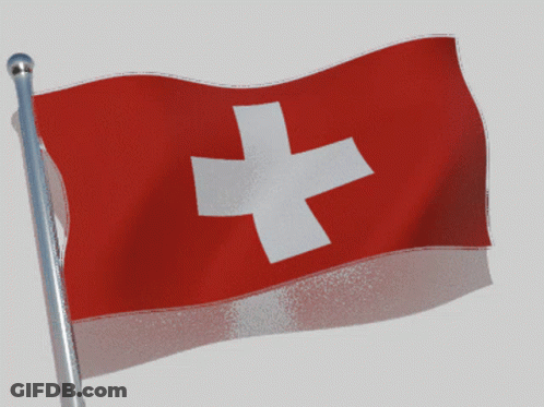 The Flag Of Switzerland Has A White Cross On It GIF