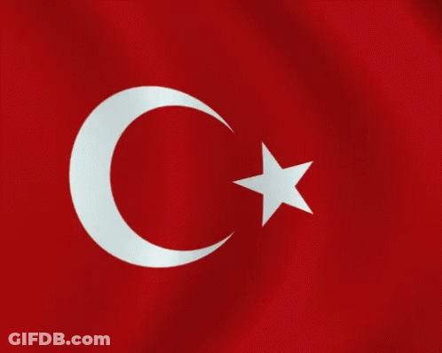 The Flag Of Turkey Has A Crescent Moon And A Star GIF