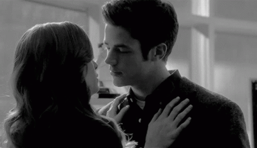 The Flash And Caitlyn Snow Kiss GIF