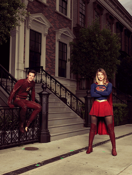 The Flash And Super Girl GIF