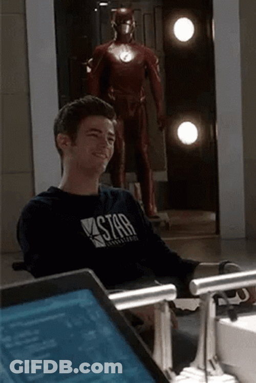 The Flash Barry Allen Moving Hand GIF