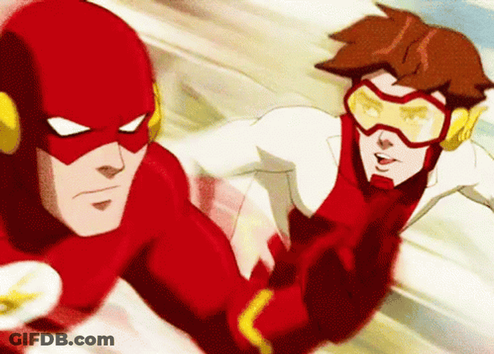 The Flash Running Bart Allen Justice League Animated GIF