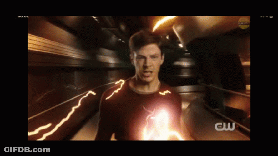 The Flash Running Hurry Light Speed Grant Gustin GIF