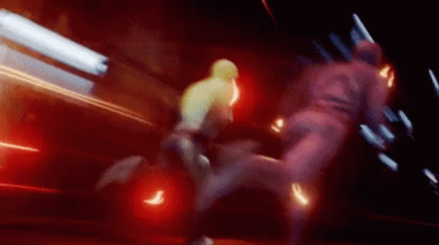 The Flash Running Reverse Eobard Thawne GIF