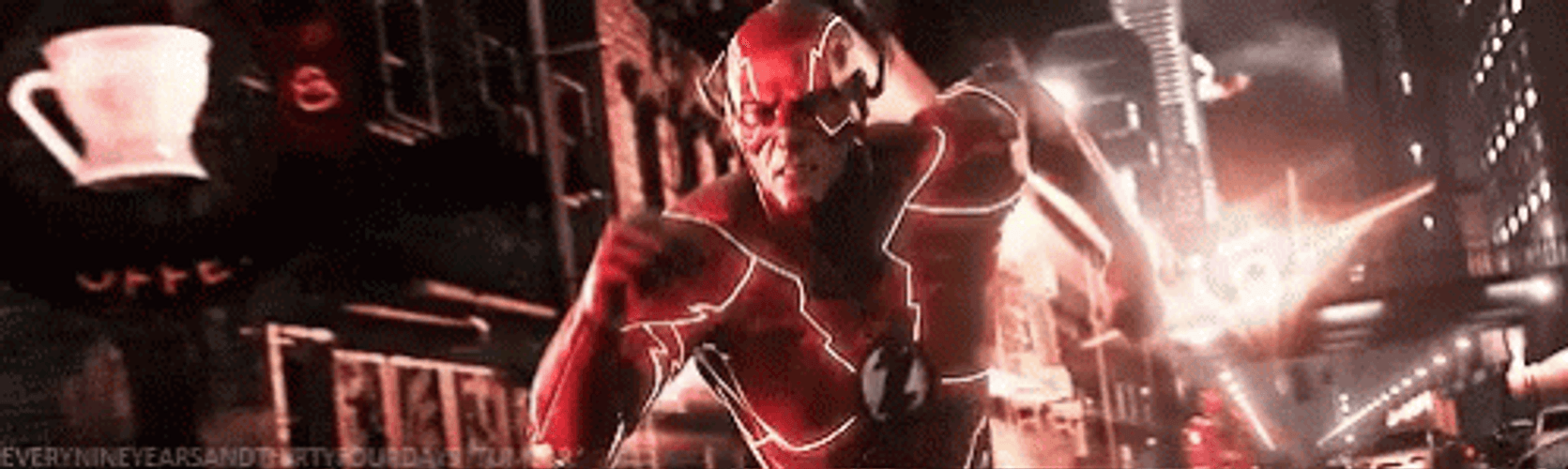 The Flash Running Slow Motion Effect Dodge Attack GIF
