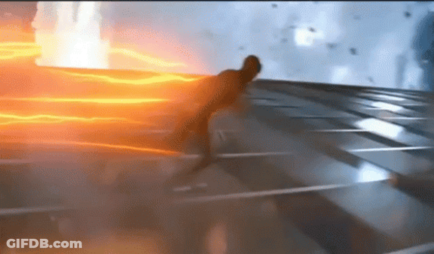 The Flash Running Super Speed Destruction GIF