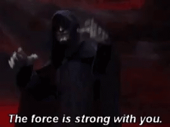 The Force Is Strong With This One Lightning Star Wars GIF