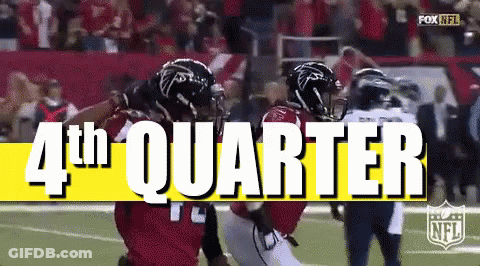 The Fourth Quarter Of An Nfl Game Is Being Displayed GIF