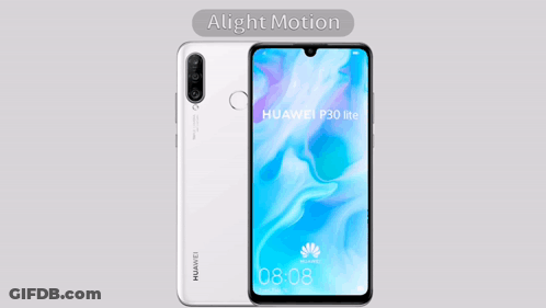 The Front And Back Of A White Huawei P30 Lite Smartphone GIF
