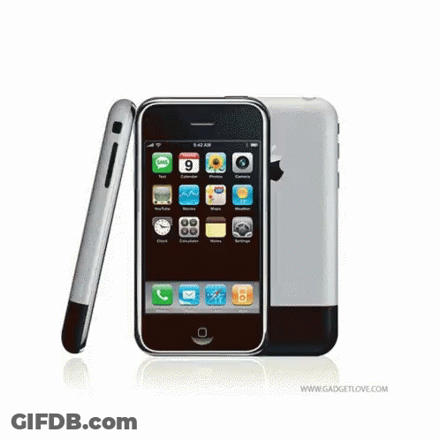 The Front And Back Of An Iphone With The Website Www.gadgetlove.com Written On The Bottom GIF