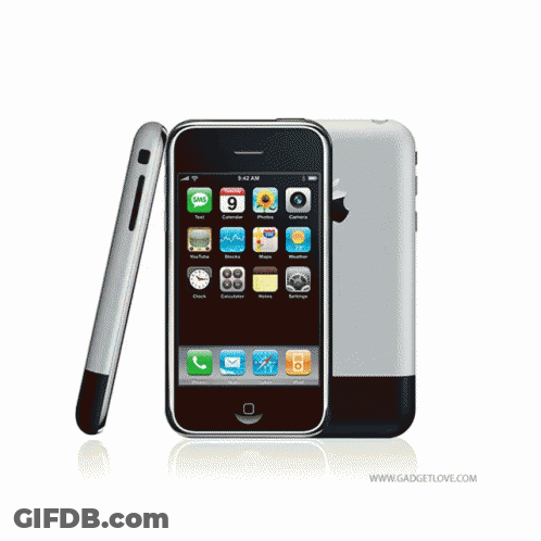The Front And Back Of An Iphone With The Website Www.gadgetlove.com Written On The Bottom GIF