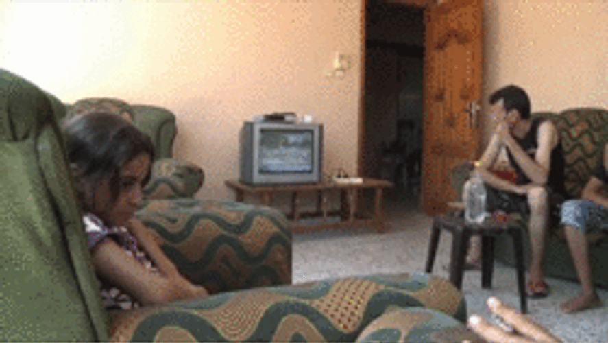 The Gaza Bombing Watching Tv GIF