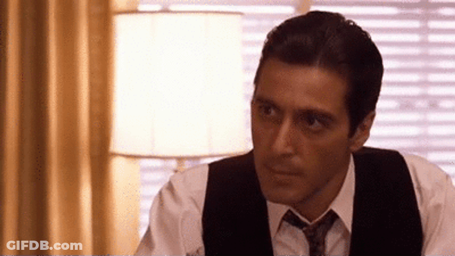 The Godfather Michael Corleone Slaps Kay Adams GIF