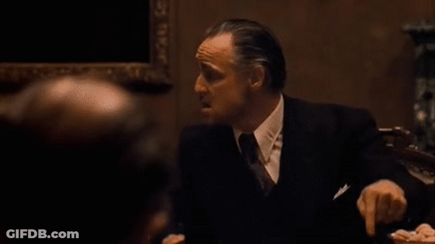 The Godfather Vito Corleone Dinner Meeting GIF