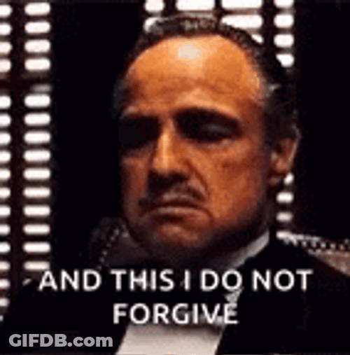 The Godfather Vito Corleone I Don't Forgive GIF