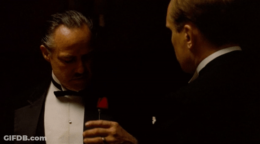 The Godfather Vito Corleone Smelling Rose GIF