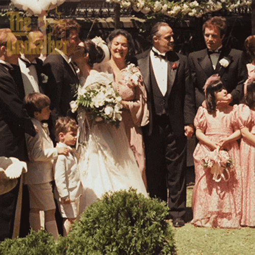 The Godfather Vito Corleone Wedding Picture GIF