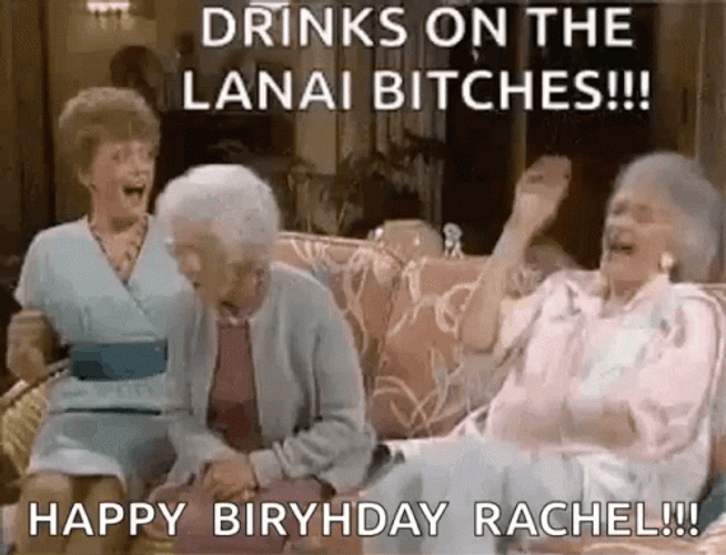 The Golden Girls Sitcom Happy Birthday Drinks GIF