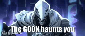 The Goon Haunt You Is A Cartoon Character From A Video Game . GIF