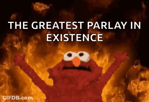 The Greatest Parlay In Existence Is Written Above Elmo GIF