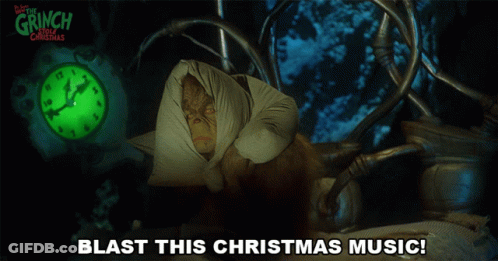 The Grinch Poster Blast Christmas Music GIF