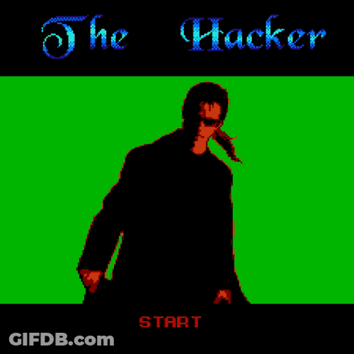 The Hacker Screen Retro GIF