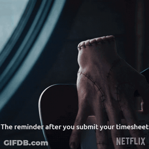 The Hand Timecard Reminider GIF