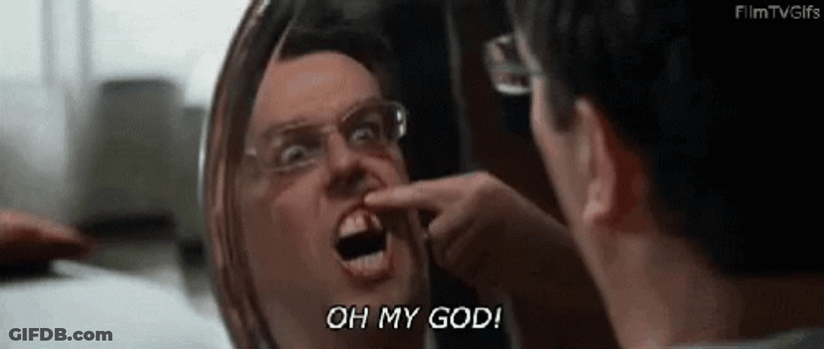The Hangover Ed Helms Shocked Reaction After Missing A Teeth GIF