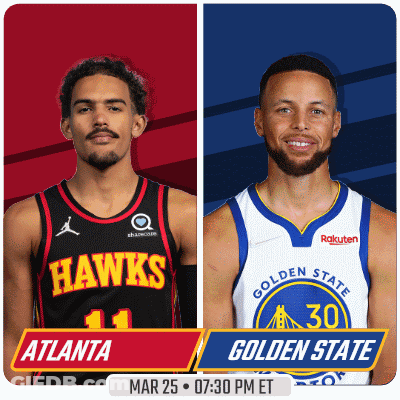 The Hawks And Golden State Warriors Are Playing A Game On Mar 25 GIF