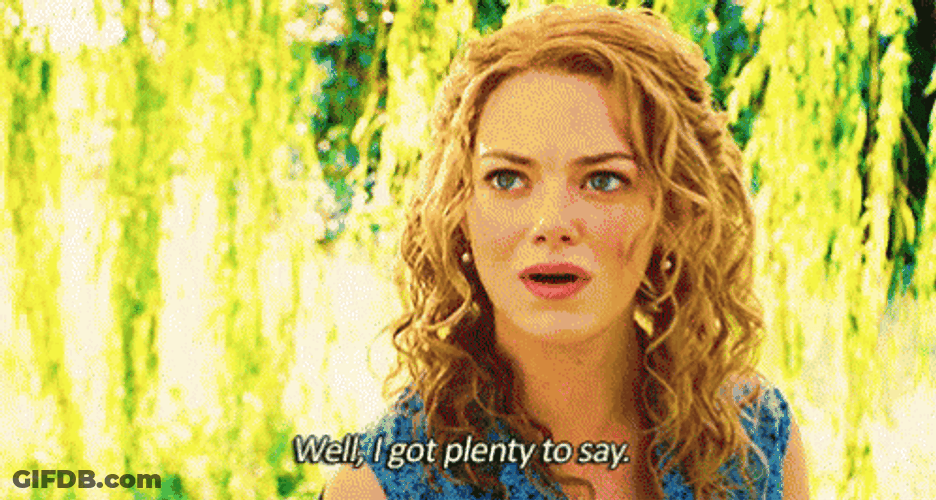The Help Emma Stone Got Plenty To Say GIF