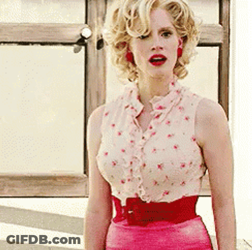 The Help Jessica Chastain Gasp Reaction GIF