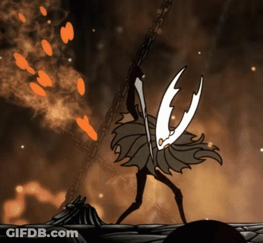 The Hollow Knight Main Boss Attacking GIF